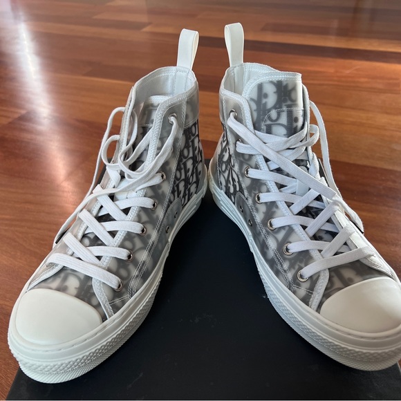 New Dior B23 Oblique high top sneaker, black/white - Picture 13 of 13